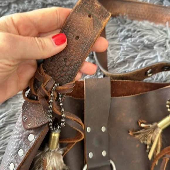 Women's Leather Crossbody - Picture 4 of 13